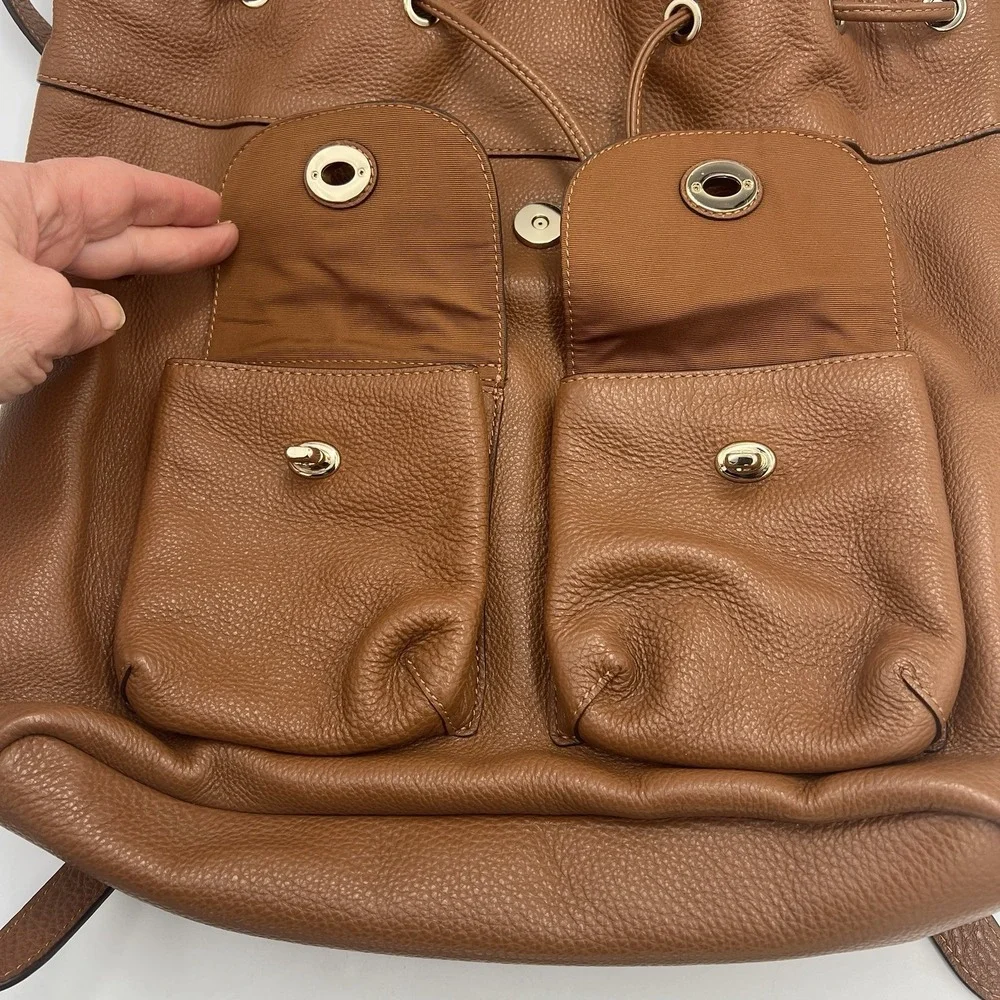 Coach Billie backpack brown pebble leather